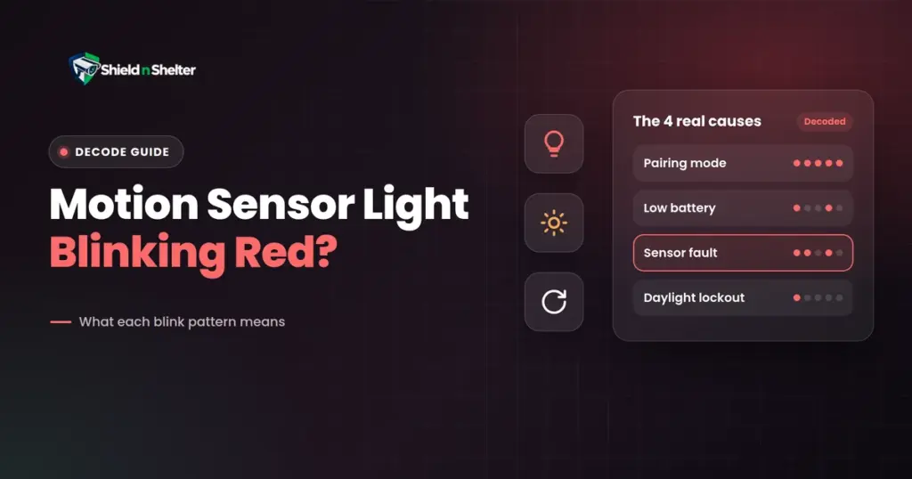 Motion Sensor Light Blinking Red: What Each Blink Pattern Actually Means