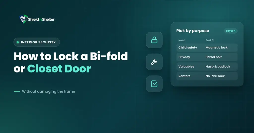 How to Lock a Bi-fold or Closet Door Without Damaging the Frame - Shield N Shelter