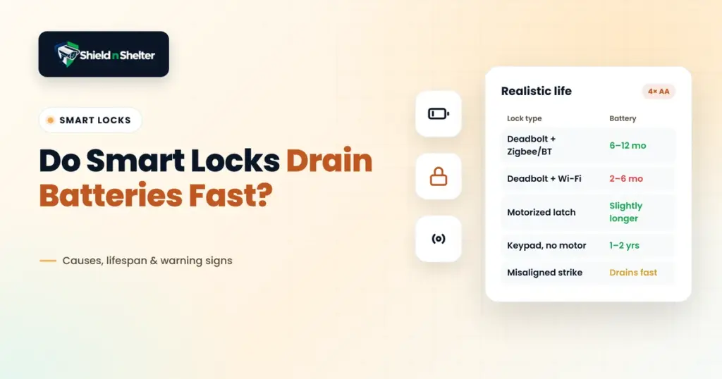 Do Smart Locks Drain Their Batteries Fast? Causes, Lifespan & Warning Signs